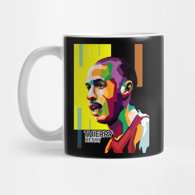 Top Football Thierry In Wpap Art by animaperio pixel retro